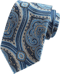 Men's Novelty Paisley Ties Cravat Jacquard Luxury Pattern Wedding Formal Necktie One Size Cyan Blue