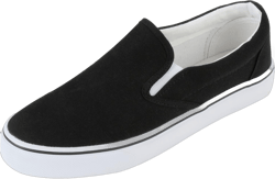UJoowalk Womens Canvas Slip on Fashion Sneaker Skate Shoe 9.5 Black