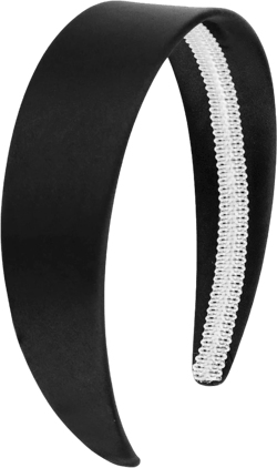 VELSCRUN Satin Headband for Women, 1.6 Inch Wide Solid Color Hair Band, Holiday Cosplay Halloween Hair Accessory, Gift for Mothers Sisters Black