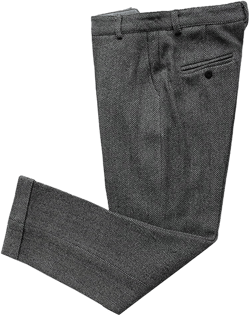 Jiaoyunshi Tweed Trousers Men Casual Pants Wool Suit Pants Dress Pants Formal Pants for Men 46 Grey