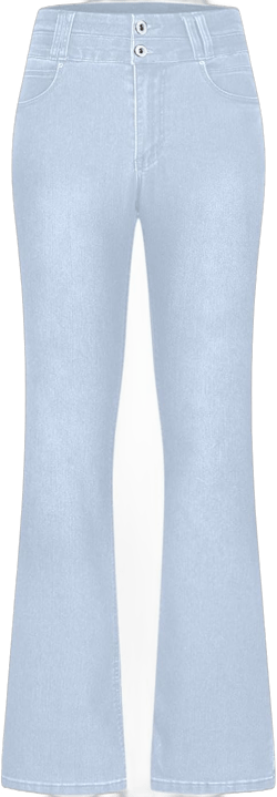 Uillui Bell Bottom Jeans for Women High Waist Slim Fit Flare Denim Pants Fashion Casual Button Pocket Trousers Straight Pant 4X-Large Light Blue