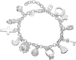 Feshionn IOBI My Charmed Life - Silver Charm Bracelet for Woman Perfect Gift Any Occasion Christmas