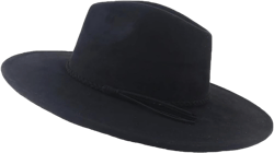 Suede Top Hat 9.5Cm Wide Brim Fedora Hat For Men Women Autumn Winter Felt Jazz Hats Classic Church Fedoras One Size Black