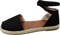 Straw Dressy Flat Sandals for Women 2024 Covered Toe Cute Beach Falt Spring Strap Up Casual Trendy Retro Summer Solid, 7, Black,khaki,pink,army Green Black 6.5