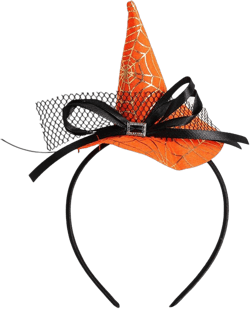 Halloween Headbands for Women Kids Witch Hat Hairbands Spiderweb Witch Hair Hoop Style D