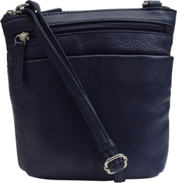 Luxury Women's Quality Zipper Purse Handbag Genuine Leather Ladies Crossbody Shoulder Bag Blue