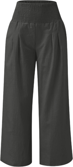 Azrian Womens Fall Fashion Pants Clearance,Women's Loose Wide Leg Pants High Waist Straight Pants Casual Pants Dark Gray Size XL on Sale