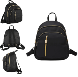 otolemur Women Backpack Purse, Nylon Small Backpack for Women, Fashion Casual Lightweight Travel School Shoulder Bag, Cute Small Backpack Mini Purse Casual Daypacks for Teen Girls and Women (Black)