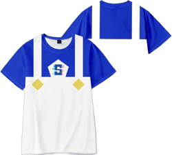 SMG4 Tee Boys Girls Fashion Summer Cosplay 3D T-Shirt Unisex Cool Short Sleeve Shirt Casual Streetwear Medium White