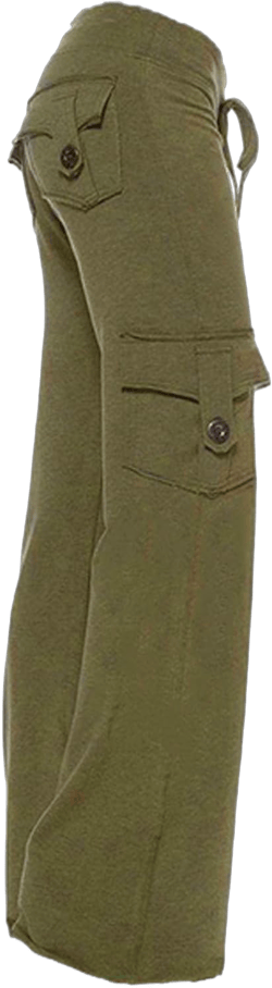 MINzYI Bootcut Cargo Pants Women High Waisted Wide Leg Flare Yoga Pants Stretchy Comfy Baggy Workout Out Leggings Pockets Small Green