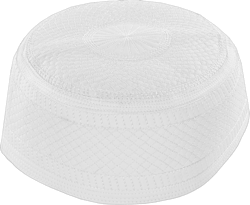 Kufi Men's Unisex Skull Cap Women's Designer Solid Hat with Hand Embroidery Kufi Caps Knitted Beanie Summer Headwear Large White