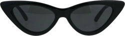 SA106 Womens Classic Narrow Cat Eye Gothic Plastic Sunglasses All Black