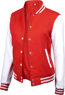 Decrum Varsity Jacket Women - Trendy Womens Letterman Jackets Highschool Baseball Bomber 3X-Large Womens Red and White Varsity Jacket