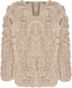 Miyaomn 2023 Women's Fall Open Front Cardigan Luxury Faux Fur Coat Vintage Parka Shaggy Lightweight Cropped Jackets Warm Tops Beige Medium