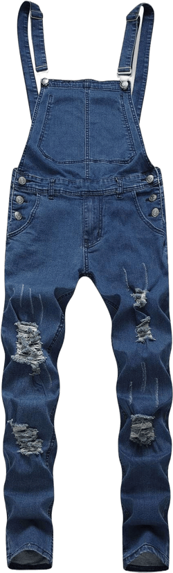 Scrub Cargo Coveralls for Mens Denim Overall Cowgirl Ripped Overalls Pants One Piece Mens 2024 Trendy C-021 Navy X-Large