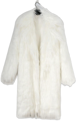 Faux Fur Fashion Women's Long Full Length Winter Warm Coat Fur Sweater Jacket Overcoat Hooded Outerwear 5X-Large White