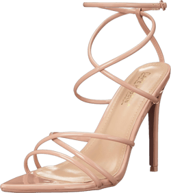 Cape Robbin Women's Strappy Pointy Open Toe Ankle Strap Stiletto Sandal-Ada 8.5 Nude