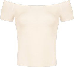 Allegra K Women's Short Sleeves Off The Shoulder Stretchy Fabric Solid Crop Top White X-Large