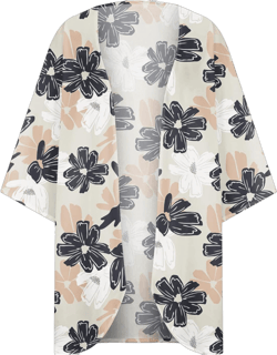 2025 Floral Printed Cardigans Women's Puff Sleeve Kimono Casual Loose Cover Up Boho Blouse Tops Summer Boho Clothes A2_beige X-Large
