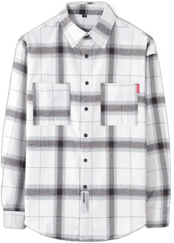Lolmot Men's Button Down Shirts Regular Fit Long Sleeve Plaid Two-Pocket Flannel Casual Relaxed Fit Shirts