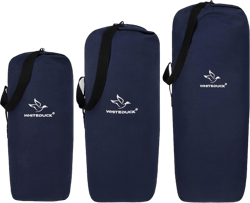 WHITEDUCK Top Load Canvas Folding Duffel Bag, Water Resistant Army Style Shoulder Bag for Men and Women- Gym, Sports, Travel, Hiking, Camping, Backpacking (Small 21" x 36",Blue) Standard 21" x 36" Navy