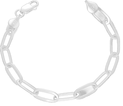 Silver Bracelet for Women 3mm Diamond-Cut Paperclip Chain Bracelet for Men 6.5/7/7.5/8/8.5/9 Inch 6mm Silver 7 Inch