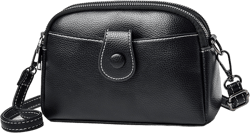 Cheruty Womens Small Crossbody Bag Shoulder Hand Bags Leather Crossbody Purse for Women Lightweight Adjustable Strap Black