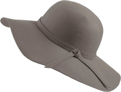 Urban CoCo Women's Foldable Wide Brim Felt Bowler Fedora Floopy Wool Hat 7 1/8 Gray