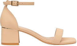 Trary Heels for Women Low Block Heels Sandals, Open Toe Wedding Shoes Chunky Heels Comfortable, Wide Width Ankle Strap Dress Shoes for Women, Black Heels White Heels Square Toe Sandals Heels 6.5 Nude Nubuck