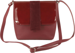 LONI Womens Desire Cross-Body Shoulder Bag Handbag Burgundy
