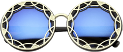 Womens Oversize Round Sunglasses 55mm Color Mirror Lens Patterned Frame
