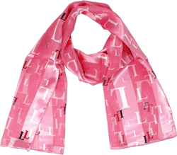 Scarfs for Women, Lightweight Soft Silky Scarves, Initial Alphabet Monogram Satin Chiffon Neckerchief, Hair Wrap L-pink