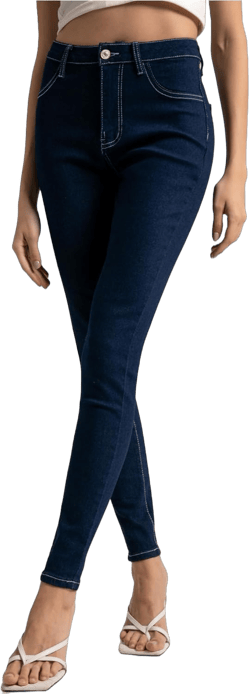 Skinny Stretchy Jeans for Women Butt Lifting mom Jeans High Waisted Stretchy Control Jeans Trendy Womens Jeans Medium Dark Blue