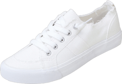 Obtaom Women's Play Fashion Sneaker White Comfortable Walking Shoes Canvas Slip on Shoes(Natural White US9)