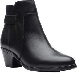 Clarks Women's Emily 2 Holly Ankle Boot 8 Black Leather