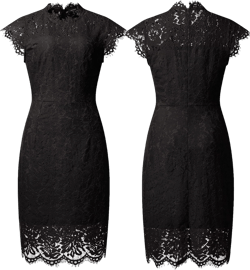 MEROKEETY Women's Sleeveless Lace Floral Elegant Cocktail Dress Crew Neck Knee Length for Party Small Black