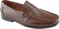 Marc Joseph New York Mens Casual Comfortable Genuine Leather Lightweight Classic Fashion Dress Penny Loafer Slip On Breathable Driving Loafer 9 Brown Grainy