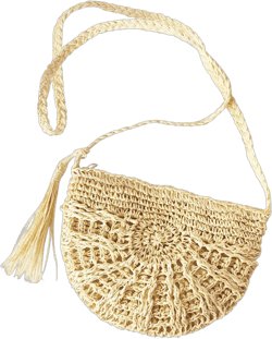 Ayliss Women Straw Crossbody Purse Beach Handmade Woven Shoulder Bag with Tassels Rectangle Beige #1