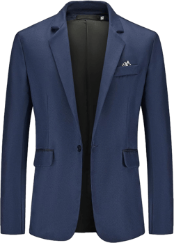 Mens Blazer Jacket Lightweight Casual Stretch Suit Jacket Regular Fit Lapel Business Daily Sport Coats Blazers Medium Navy