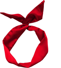 HYFEEL Wire Headbands for Women Knotted Bows Cute Fashion Plain Twisted Satin Ribbon Girls Hair Scarf Accessories Solid Colors - Red