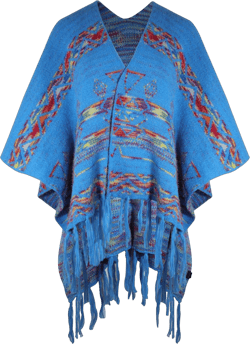 ZLYC Women's Reversible Winter Knitted Cardigan Faux Cashmere Fringe Capes Shawl Blanket Wrap Sweater