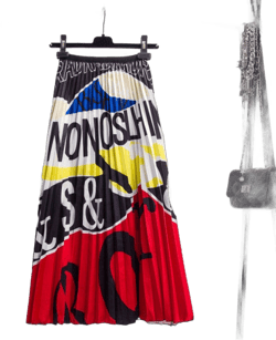 High Waist Pleated Women's Skirt