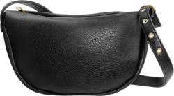Crescent Crossbody Bag Hobo Sling Bag Women Vegan Leather Shoulder Handbag with Adjustable Strap Black