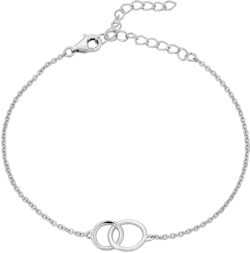 BFF Eternal Friendship Love Interlocking Mini Eternity Ring Circles Heart Infinity Bracelets For Women Teens Mother Daughter Couples .925 Sterling Silver Small Wrist 6, 7 7.5 Inch Silver Tone 6.5 Inches