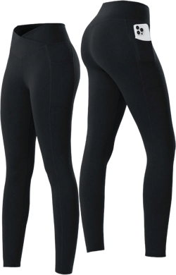 Women's Yoga Leggings, Moisture-Wicking, Breathable, Criss-Cross Waist Design, With Phone Pockets, High Waisted, Squat Proof, Compression Fit Workout Pants For Gym, Outdoor Exercise