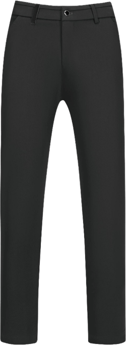 Lars Amadeus Men's Slim Fit Dress Solid Color Flat Front Formal Trouser Black 32
