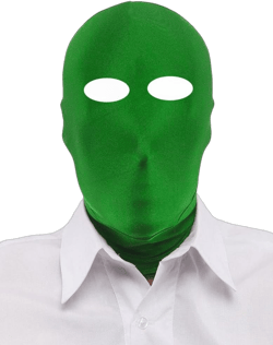 Adult Unisex Eyes Hole Spandex Zentai Hood Mask for Halloween Cosplay Costumes Green One Size