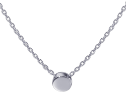 S.Leaf Sterling Silver Tiny Dot Necklace Circle Star Square Heart Necklaces for Women Dainty Necklaces for Women Simple Necklaces for Women 02_dot_silver