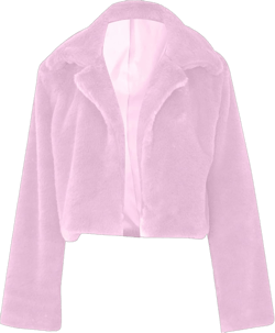 WKSCLPAI Fur Shawl for Women Winter Soft Comfy Furry Short Outfits Trendy Solid Color Cropped Coats Outerwear Faux Fur Jacket Women Light Pink