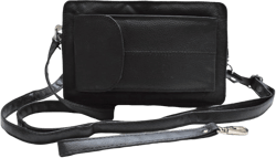 Multipurpose Crossbody Purse - 100% Genuine Full Grain Leather Cross Body Bag Women for Travel Mobile Passport Carry with Adjustable Two Different Straps for Shoulder and Wrist (Crossbody Purse)